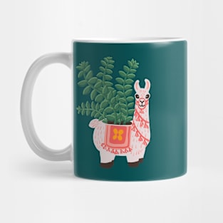 Llama Planter Holding a Succulent Houseplant Mug